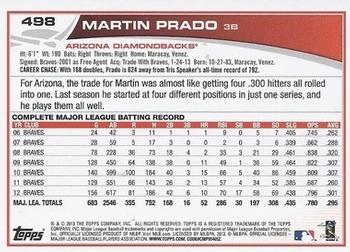 2013 Topps - Red #498 Martin Prado Back