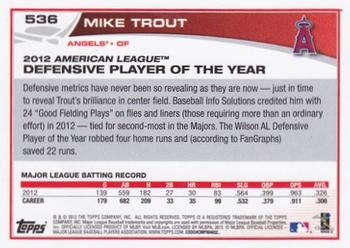 2013 Topps - Red #536 Mike Trout Back