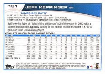 2013 Topps - Blue #181 Jeff Keppinger Back