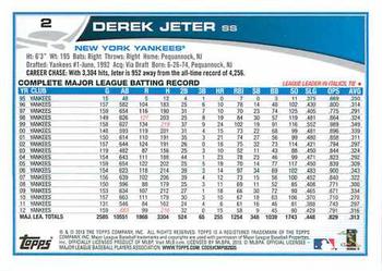 2013 Topps - Blue #2 Derek Jeter Back