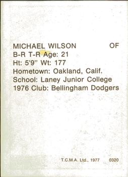 1977 TCMA Clinton Dodgers #0320 Mike Wilson Back