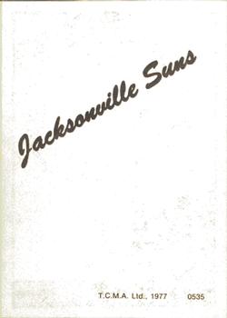 1977 TCMA Jacksonville Suns #0535 Randy McGilberry Back