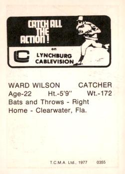1977 TCMA Lynchburg Mets #0355 Ward Wilson Back