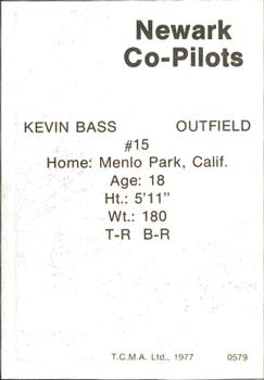1977 TCMA Newark Co-Pilots #0579 Kevin Bass Back