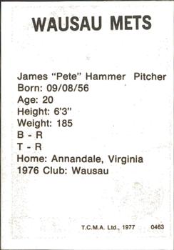 1977 TCMA Wausau Mets #0463 James 