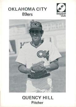 1976 Oklahoma City 89ers #23 Quency Hill Front