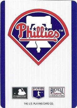 1994 Bicycle Philadelphia Phillies Playing Cards #2♥ Tony Longmire Back