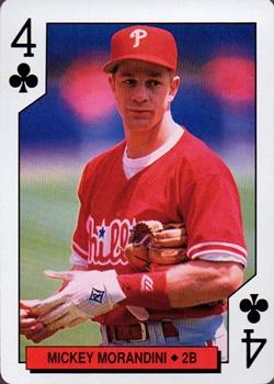 1994 Bicycle Philadelphia Phillies Playing Cards #4♣ Mickey Morandini Front