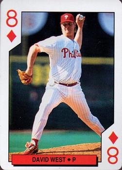 1994 Bicycle Philadelphia Phillies Playing Cards #8♦ David West Front