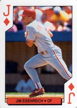 1994 Bicycle Philadelphia Phillies Playing Cards #J♦ Jim Eisenreich Front