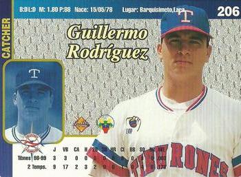 1999-00 Line Up Venezuelan Winter League #206 Guillermo Rodriguez Back