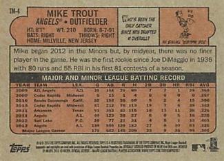 2013 Topps - 1972 Topps Minis #TM-4 Mike Trout Back