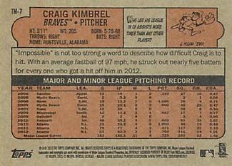 2013 Topps - 1972 Topps Minis #TM-7 Craig Kimbrel Back