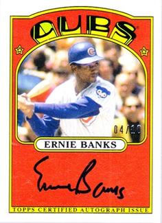 2013 Topps - 1972 Topps Minis Autographs #TMA-EB Ernie Banks Front