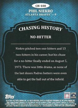 2013 Topps - Chasing History #CH-100 Phil Niekro Back