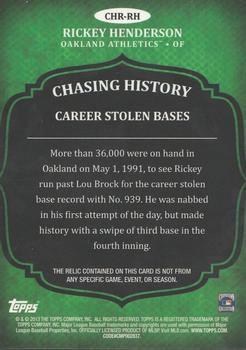 2013 Topps - Chasing History Relics #CHR-RH Rickey Henderson Back