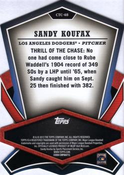2013 Topps - Cut to the Chase #CTC-48 Sandy Koufax Back