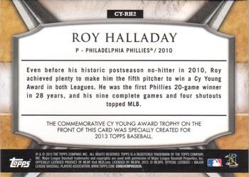 2013 Topps - Cy Young Award Winners Trophy #CY-RH2 Roy Halladay Back