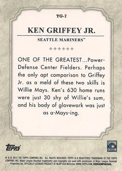 2013 Topps - The Greats #TG-7 Ken Griffey Jr. Back