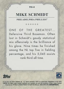 2013 Topps - The Greats #TG-8 Mike Schmidt Back
