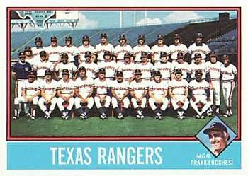 1976 Topps #172 Texas Rangers / Frank Lucchesi Front