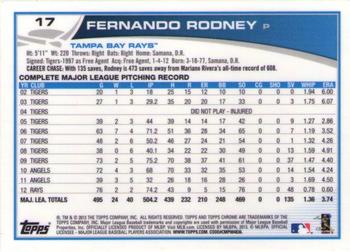 2013 Topps Chrome #17 Fernando Rodney Back