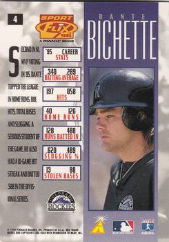 1996 Sportflix #4 Dante Bichette Back