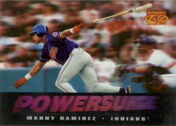 1996 Sportflix - Power Surge #17 Manny Ramirez Front