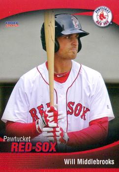 2012 Choice Pawtucket Red Sox #01 Will Middlebrooks Front