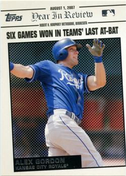2008 Topps Updates & Highlights - Year in Review #YR122 Alex Gordon Front