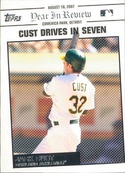 2008 Topps Updates & Highlights - Year in Review #YR130 Jack Cust Front