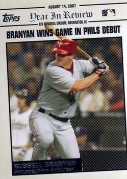 2008 Topps Updates & Highlights - Year in Review #YR134 Russell Branyan Front