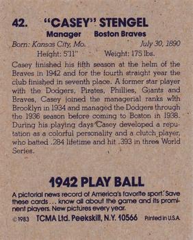 1983 TCMA 1942 Play Ball #42 
