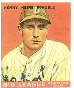 1983 Galasso 1933 Goudey Reprint #4 Heinie Schuble Front