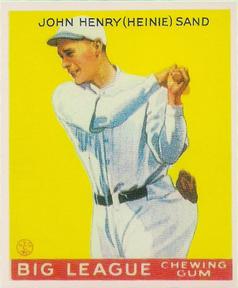 1983 Galasso 1933 Goudey Reprint #85 Heinie Sand Front