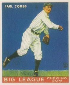 1983 Galasso 1933 Goudey Reprint #103 Earle Combs Front