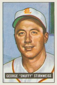 1986 Card Collectors 1951 Bowman (Reprint) #21 George Stirnweiss Front
