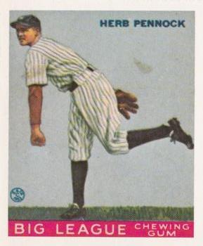 1978 Dover Publications Hall of Fame Cards Reprints #138 Herb Pennock Front