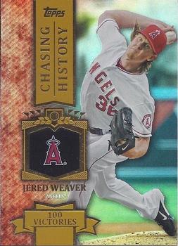 2013 Topps - Chasing History Gold Foil #CH-53 Jered Weaver Front