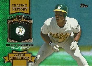 2013 Topps - Chasing History Gold Foil #CH-8 Rickey Henderson Front