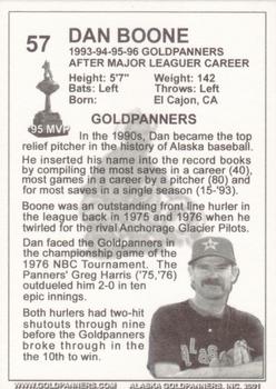 2001 Alaska Goldpanners All-Stars of the 1990s #57 Dan Boone Back