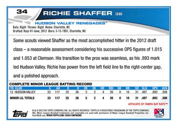2013 Topps Pro Debut #34 Richie Shaffer Back