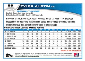 2013 Topps Pro Debut #59 Tyler Austin Back