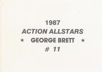 1987 Action All-Stars (unlicensed) #11 George Brett Back