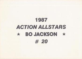 1987 Action All-Stars (unlicensed) #20 Bo Jackson Back