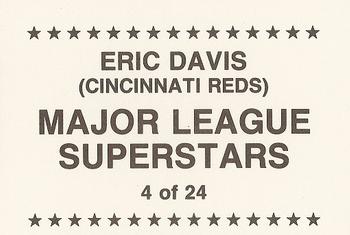 1989 Major League Superstars (unlicensed) #4 Eric Davis Back