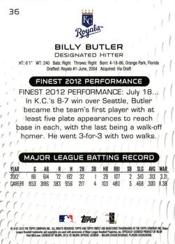 2013 Finest #36 Billy Butler Back