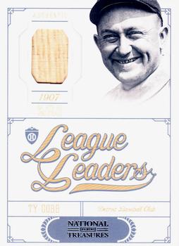 2012 Panini National Treasures - League Leaders Materials #2 Ty Cobb Front
