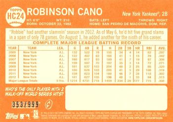 2013 Topps Heritage - Chrome #HC24 Robinson Cano Back
