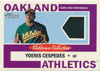 2013 Topps Heritage - Clubhouse Collection Relics #CCR-YC Yoenis Cespedes Front